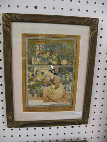 Appraisal: Maxfield Parrish Print lady with grapes Scribners cover Oct ''