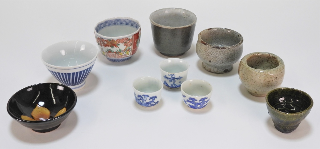 Appraisal: PC JAPANESE CHINESE TEACUP GROUP Japan China th- th CenturyIncludes