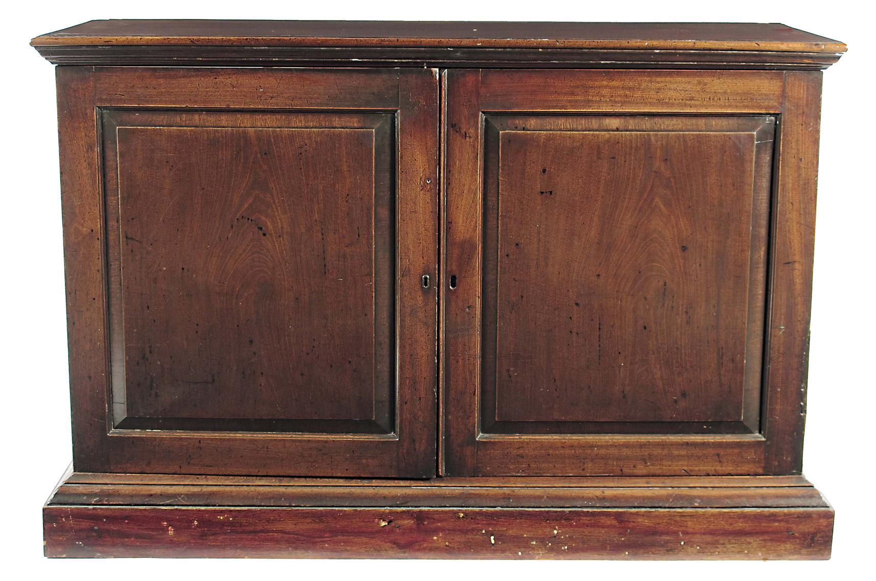 Appraisal: A George II mahogany dwarf cabinet