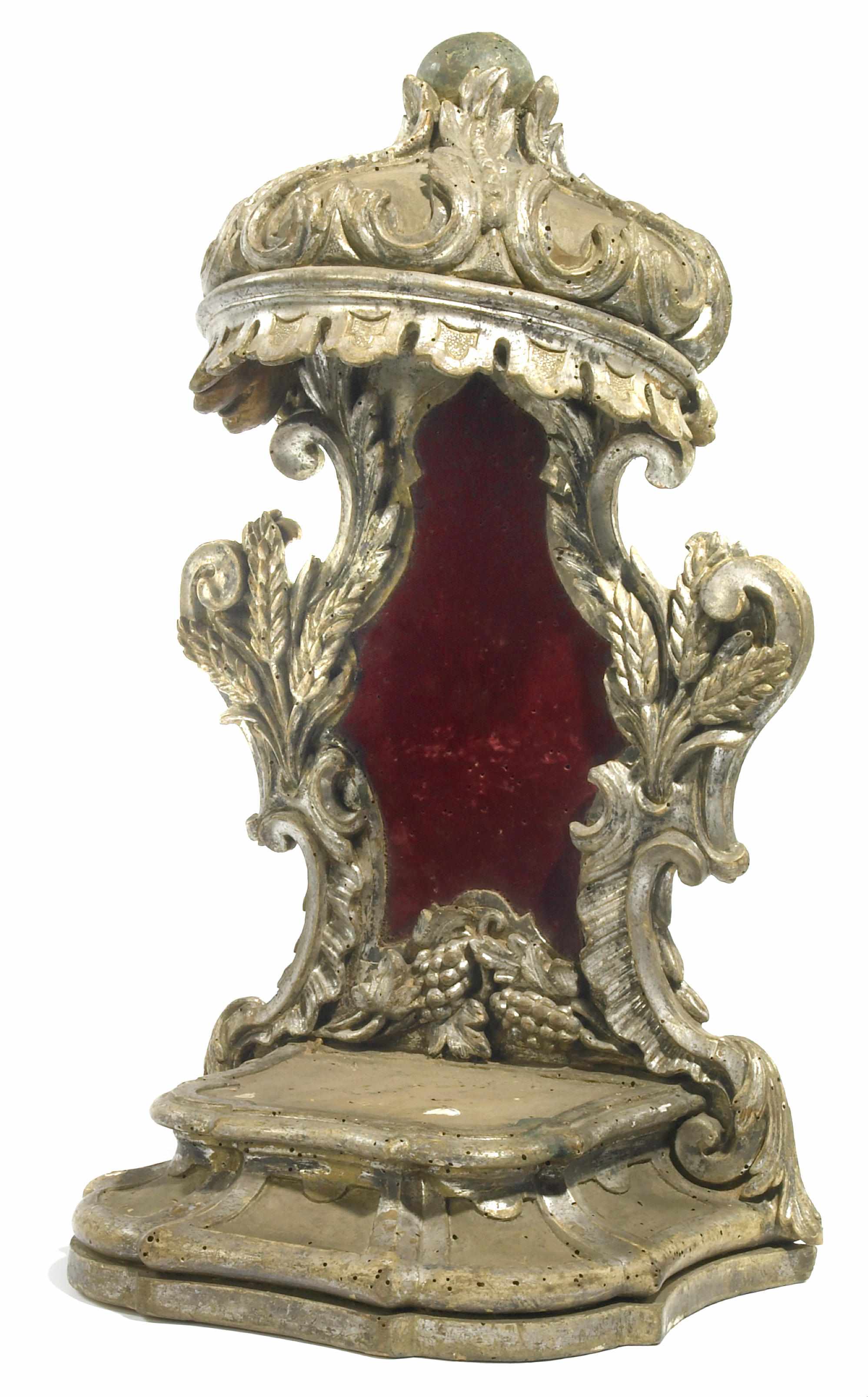 Appraisal: An Italian Neoclassical carved silvered wood miniature altar late th