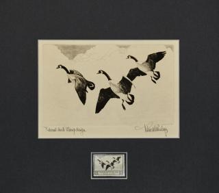 Appraisal: Richard E Bishop - Federal Duck Stamp Design signed Richard