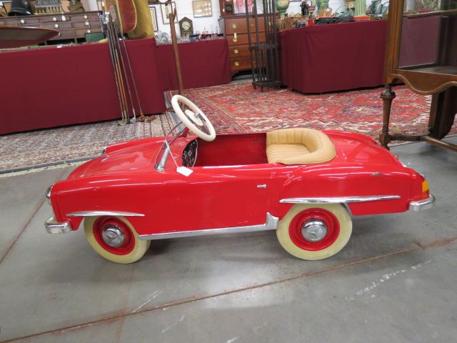 Appraisal: Mercedes SL Pedal Car red leather seat long