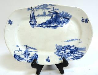 Appraisal: Delft Blue And White Platter Delft Blue And White Platter