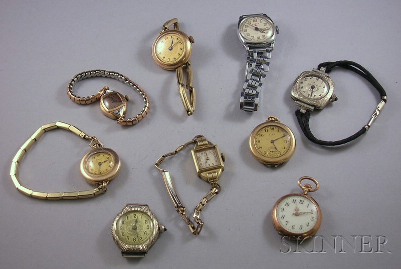 Appraisal: Nine Assorted Watches and Pocket Watches