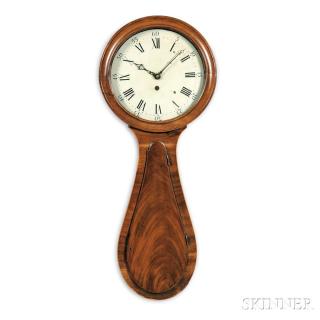 Appraisal: Mahogany Teardrop-form Act of Parliament Clock Mahogany Teardrop-form Act of