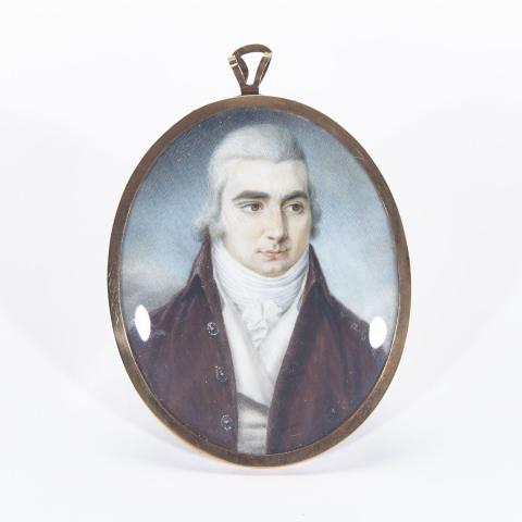 Appraisal: British School Portrait Miniature of a Gentleman early th century