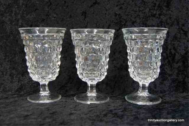 Appraisal: American Fostoria Low Water Goblets oz Made by Fostoria Glass