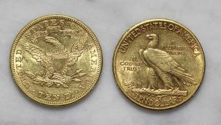 Appraisal: Lot of US ten dollar gold coins US Indian head