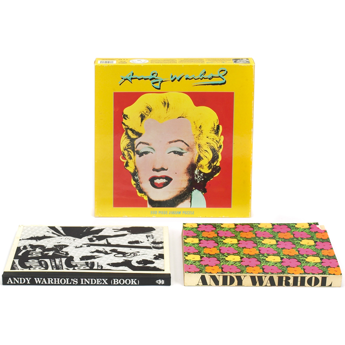 Appraisal: Warhol books two and puzzle