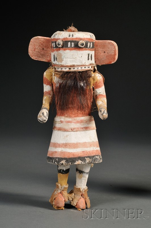 Appraisal: Southwest Polychrome Carved Wood Kachina Hopi with painted cloth and