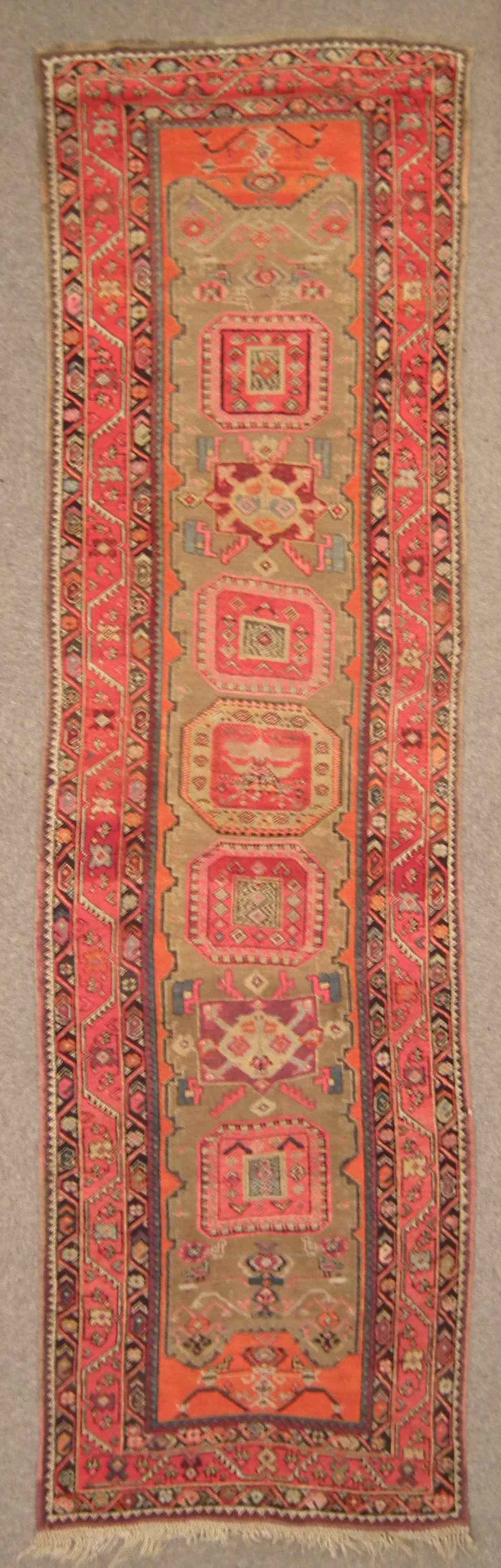 Appraisal: An antique North-West Persian possibly Malayer runner woven in various