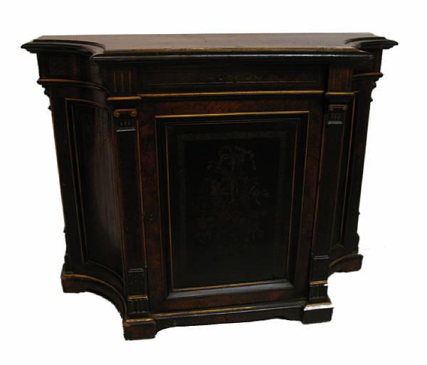 Appraisal: A Victorian Renaissance Revival walnut and marquetry cabinet third quarter