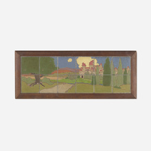 Appraisal: Mueller Mosaic Co attribution SCENIC PANEL USAglazed ceramic tiles mounted