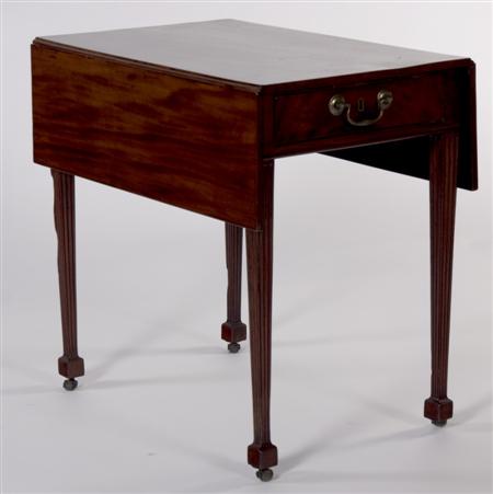 Appraisal: A th century mahogany Pembroke table with a single frieze