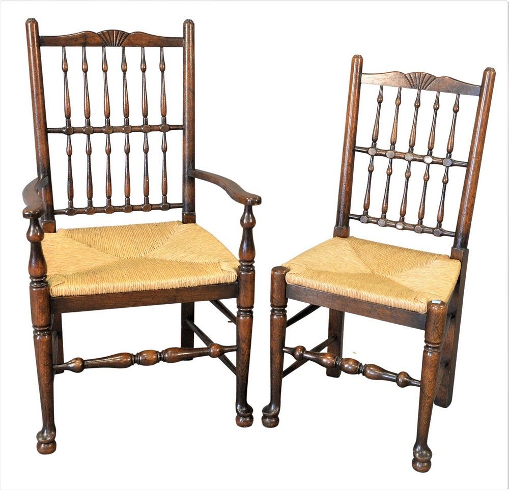 Appraisal: Set of Eight French Style Chairs to include two armchairs