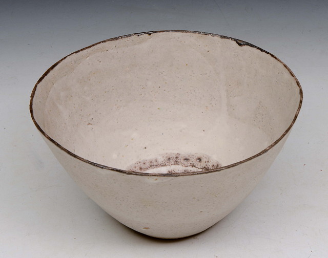 Appraisal: Betty Blandino British - Bowl circa stoneware with bronzed rimimpressed