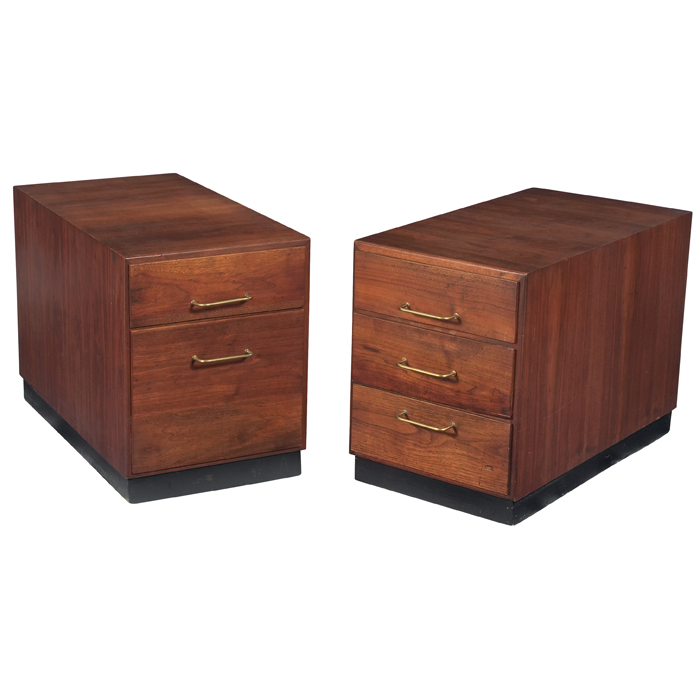 Appraisal: Jens Risom nightstands or file cabinets by Jens Risom Design