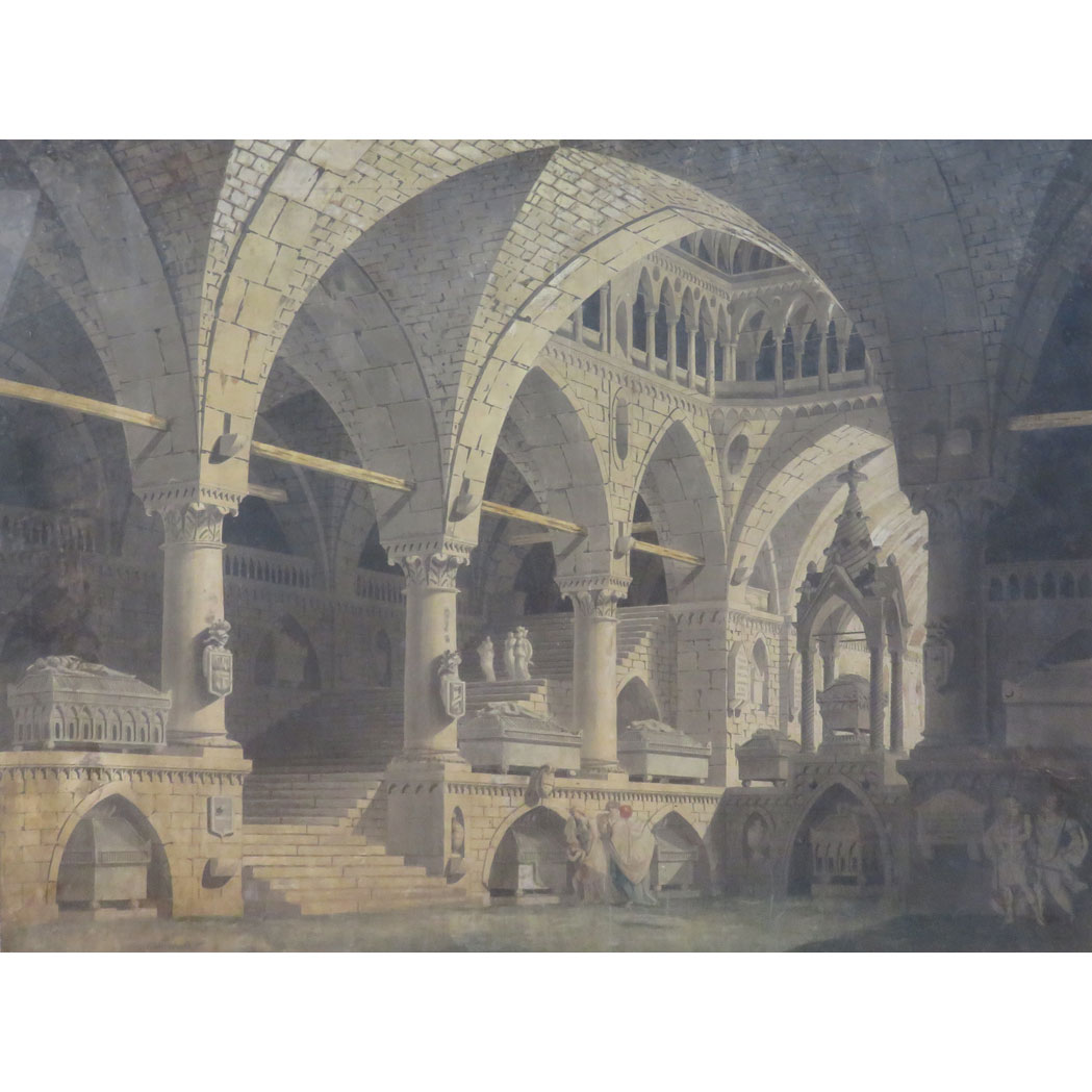 Appraisal: Pietro di Gottardo Gonzaga Italian - View of a Crypt