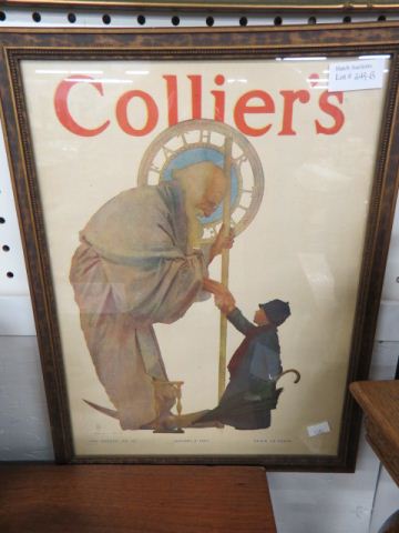 Appraisal: Maxfield Parrish print Father Time for Collier's magazine x