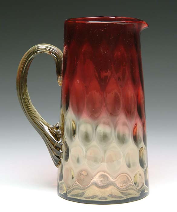 Appraisal: AMBERINA TANKARD PITCHER Fuchsia shading to amber I T P