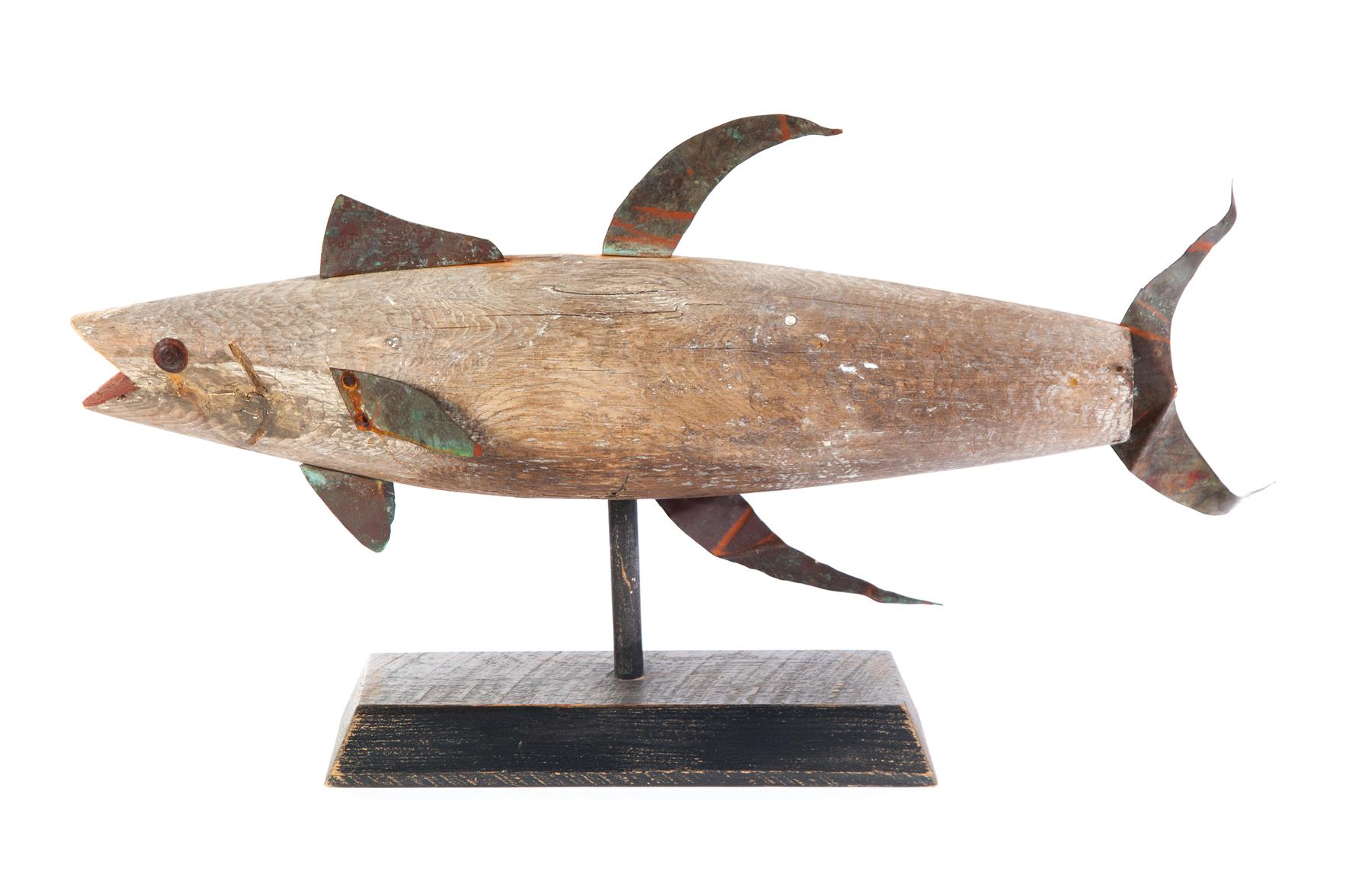 Appraisal: AMERICAN FOLK ART FISH Second half- th century Stylized fish