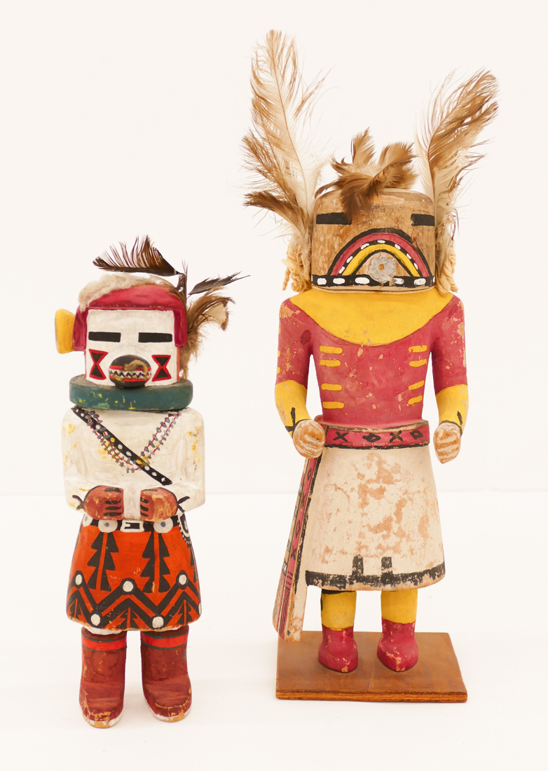 Appraisal: pc Old Southwest Hopi Kachina Dolls '' and '' Two