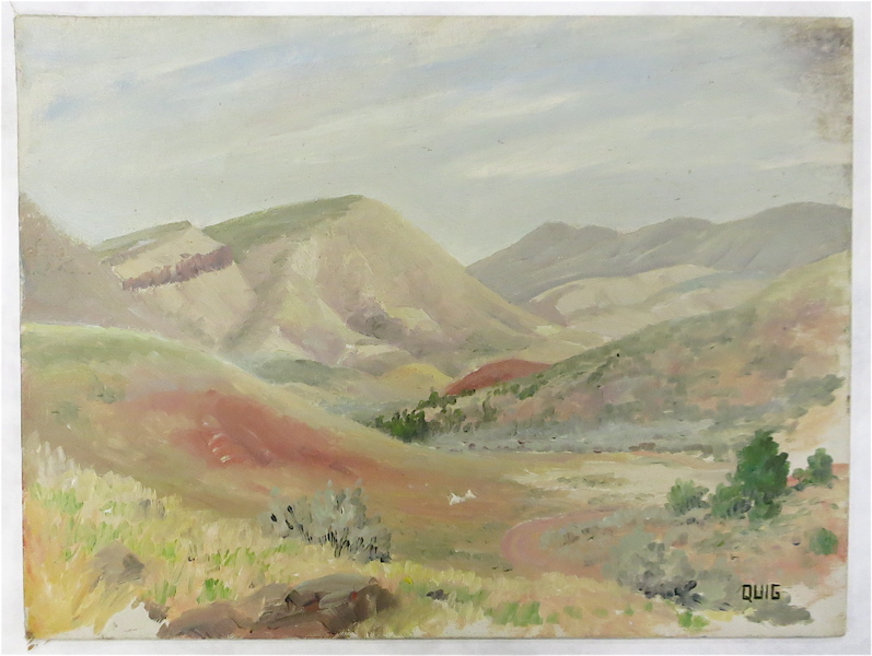 Appraisal: EDWARD B QUIGLEY OIL ON CANVASBOARD Oregon - Central Oregon