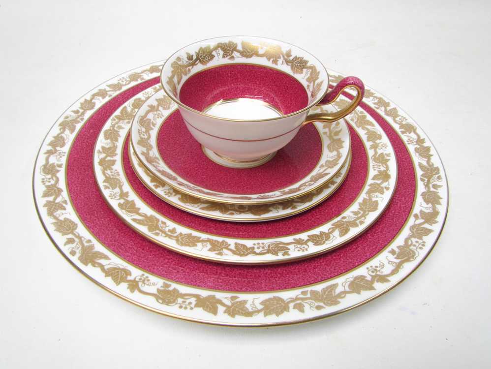 Appraisal: WEDGWOOD WHITEHALL CHINA SET seventy-two piece service for twelve with