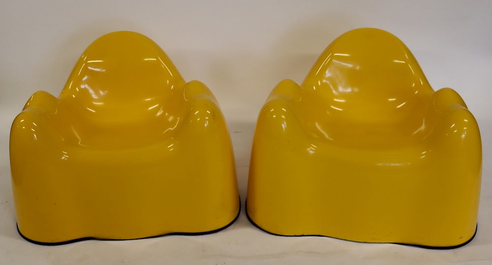 Appraisal: Wendell Castle USA - Pair Of Molded Fiberglass Molar Chairs