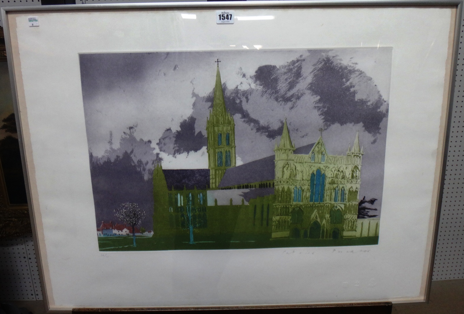 Appraisal: Patrick Procktor - Salisbury Cathedral colour aquatint signed and numbered