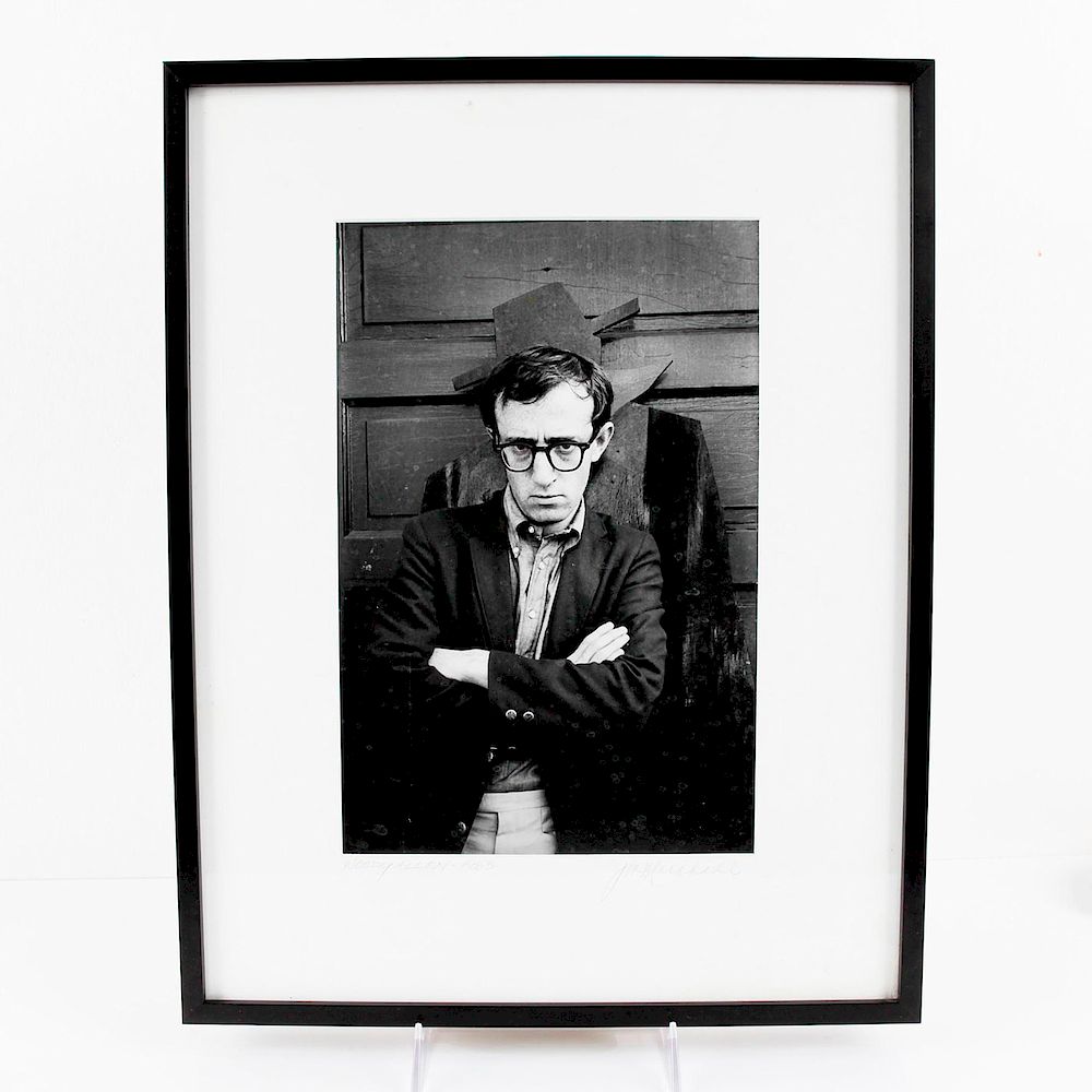 Appraisal: JIM MARSHALL PHOTOGRAPH WOODY ALLEN Gelatin silver print of famed