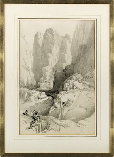 Appraisal: David Roberts Scottish - Entrance to Petra March th lithograph