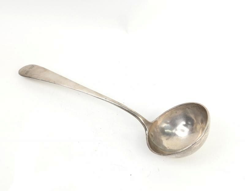 Appraisal: An Austro-Hungarian Silver Soup Ladle Austro-Hungarian -standard silver soup ladle