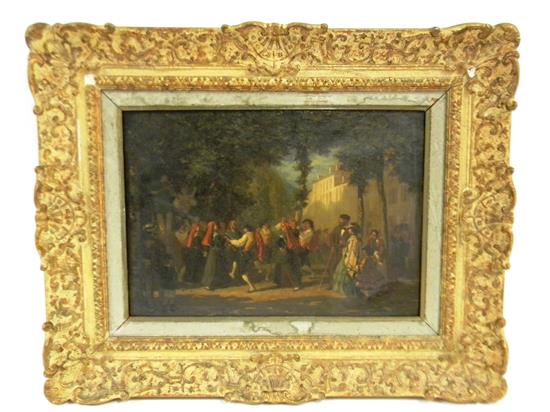 Appraisal: Eugene Gluck French - oil on canvas genre scene depicting