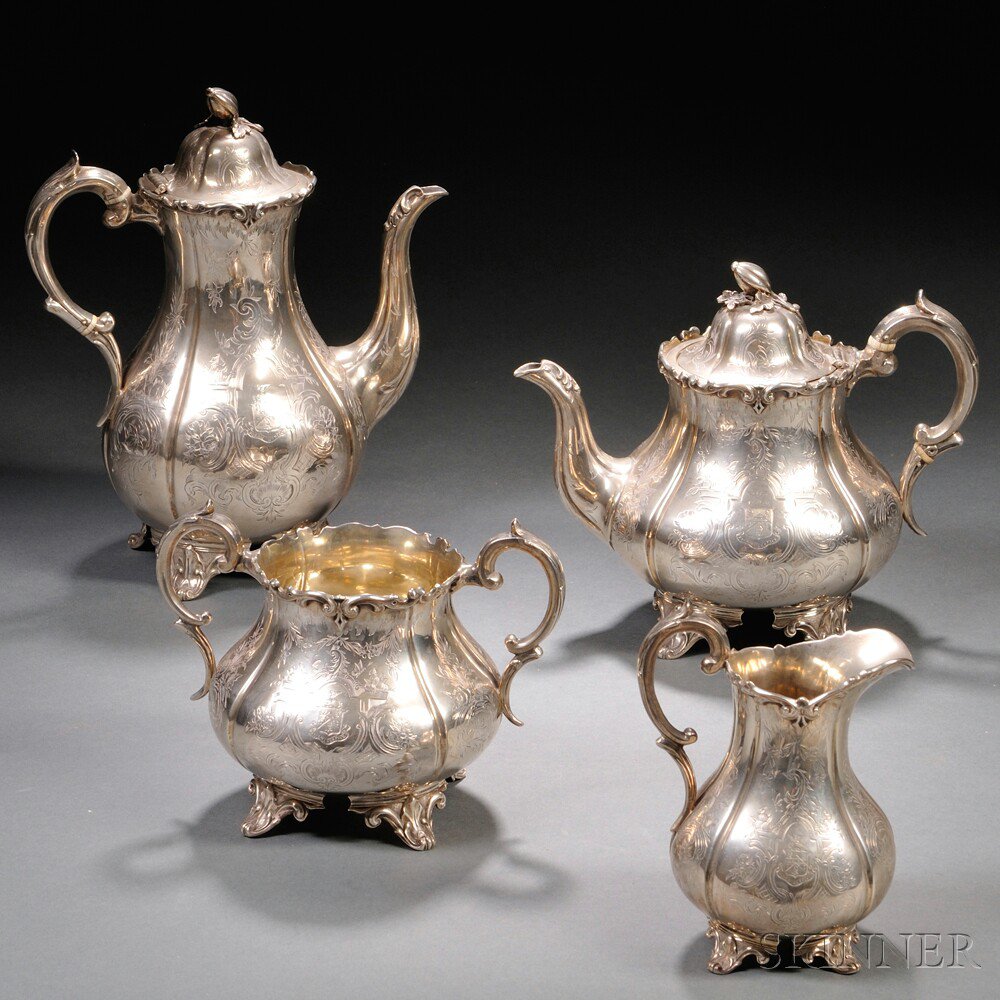 Appraisal: Four-piece Victorian Sterling Silver Tea and Coffee Set London -