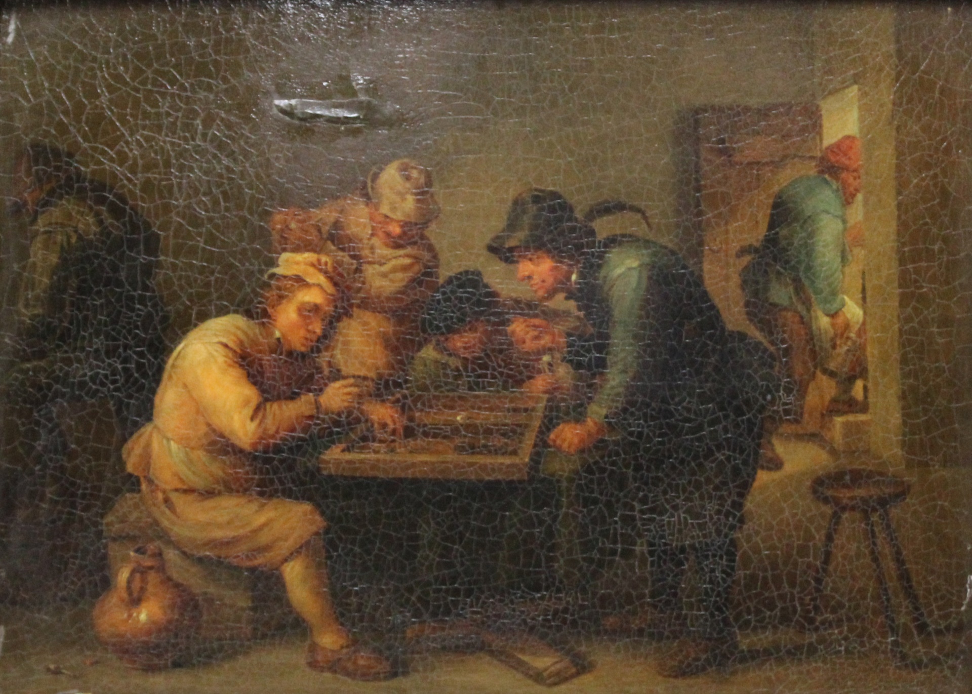 Appraisal: DUTCH SCHOOL TH TH CENTURY Tavern scene Unsigned Oil on