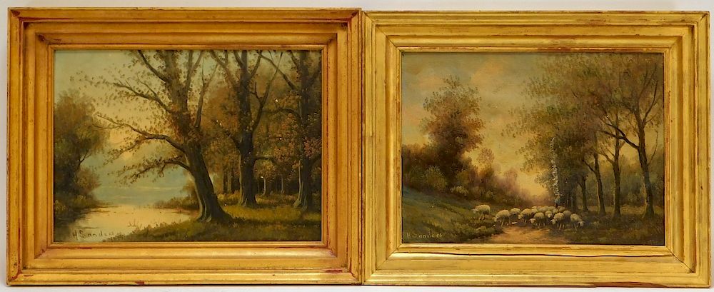 Appraisal: PR Hedwyn Sanders Landscape Paintings Texas - Includes two autumn