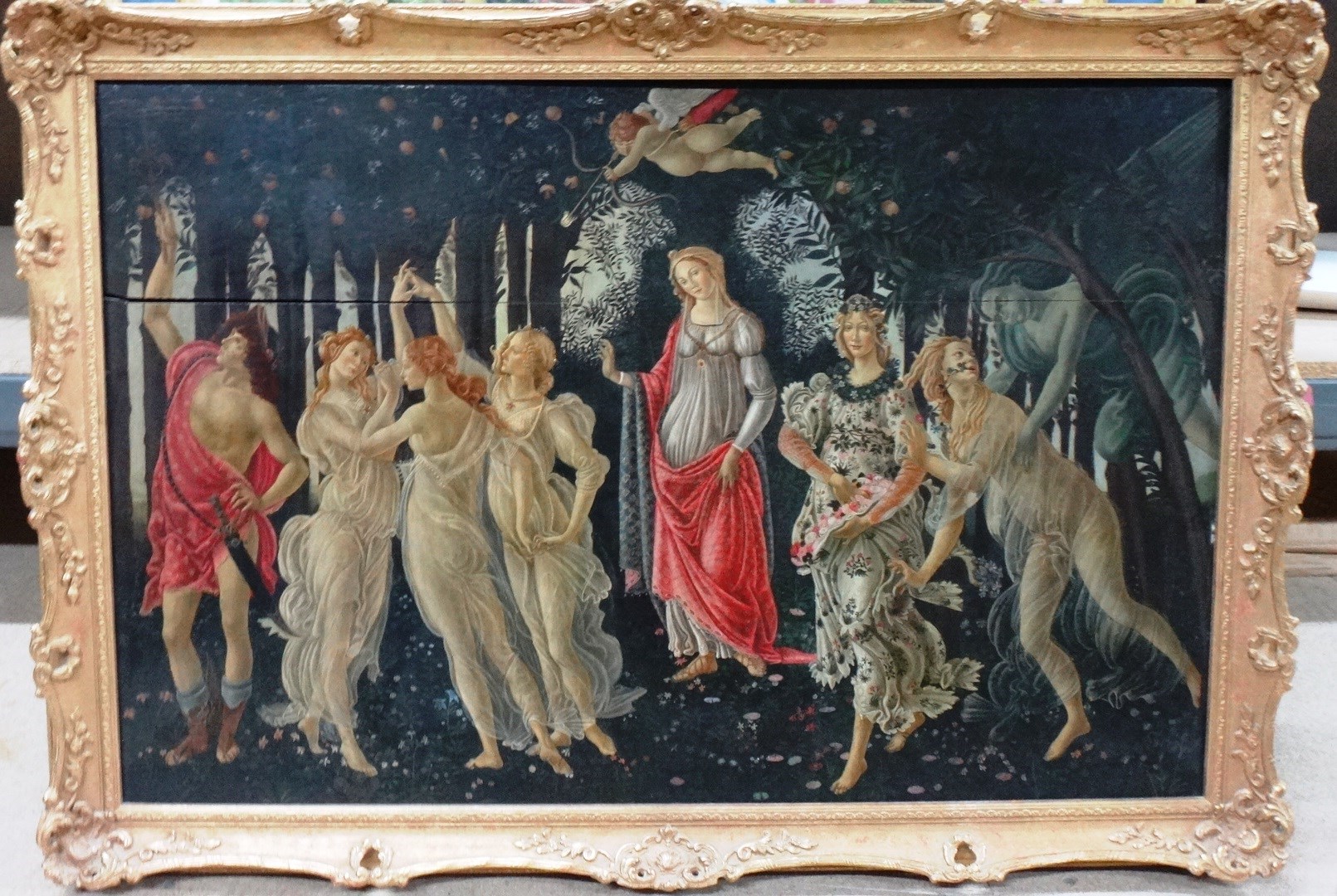 Appraisal: After Sandro Botticelli Primavera oil on panel cm x cm