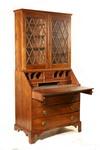 Appraisal: SECRETARY - th c Chippendale solid cherry two part bookcase