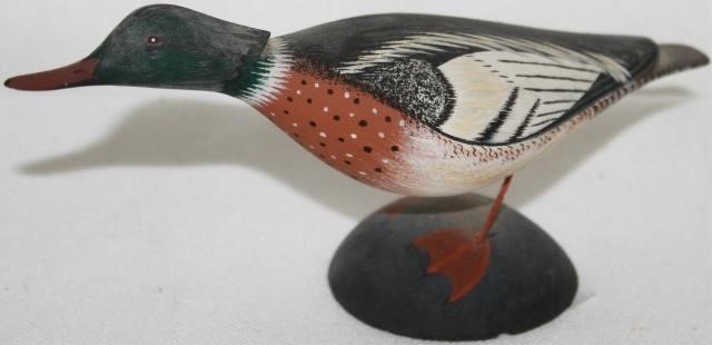 Appraisal: BYRON N BRUFFEE MIDDLEBORO MA LATE THCENTURY MINIATURE RED BREASTED