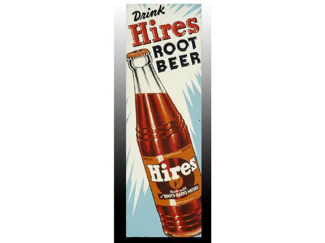 Appraisal: Hires Root Beer Embossed Tin Sign with Bottle Description s