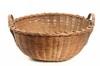 Appraisal: HARVEST BASKET - th c large two handle woven ash