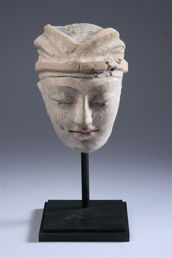 Appraisal: GANDHARA STUCCO HEAD OF BUDDHA c A D - in