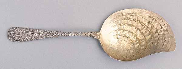 Appraisal: An American Sterling Silver Gilt Oyster Serving Spoon marked J