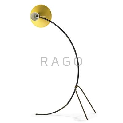 Appraisal: GINO SARFATTI ARREDOLUCE Attr Floor lamp Italy s Brass enameled