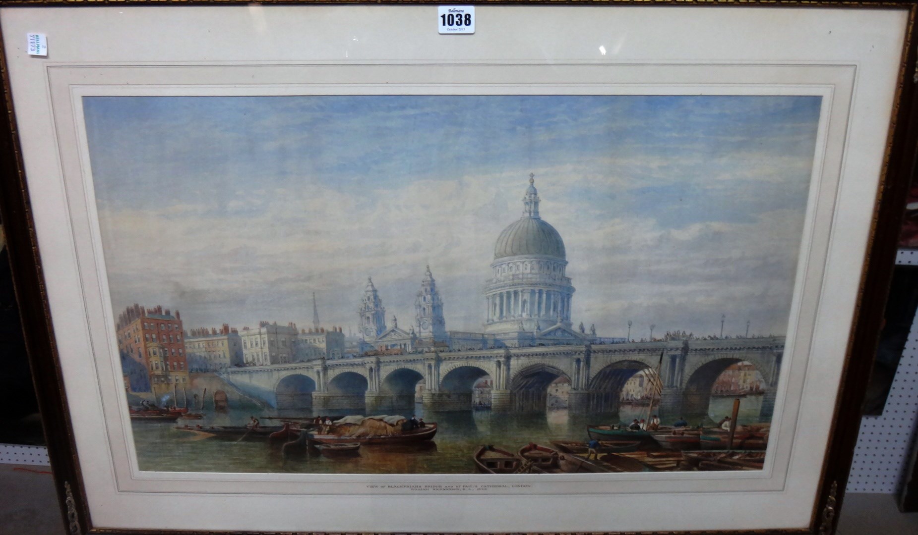 Appraisal: William Richardson fl - View of BLackfriars Bridge and St