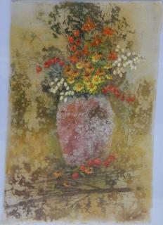 Appraisal: Robert Laessig watercolor Robert Laessig American - - Floral Still-Life-