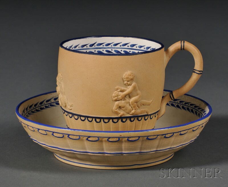 Appraisal: Wedgwood Caneware Cup and Saucer England late th century the