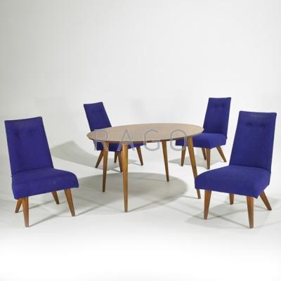 Appraisal: ADRIAN PEARSALL CRAFT ASSOCIATES Low dining table and four chairs