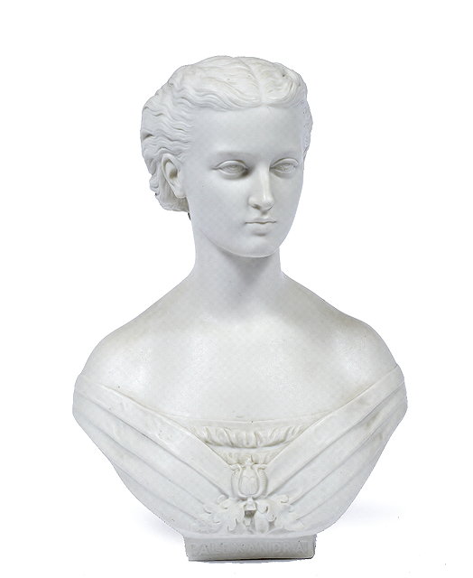 Appraisal: A Copeland Parian bust of a girlimpressed marks June st